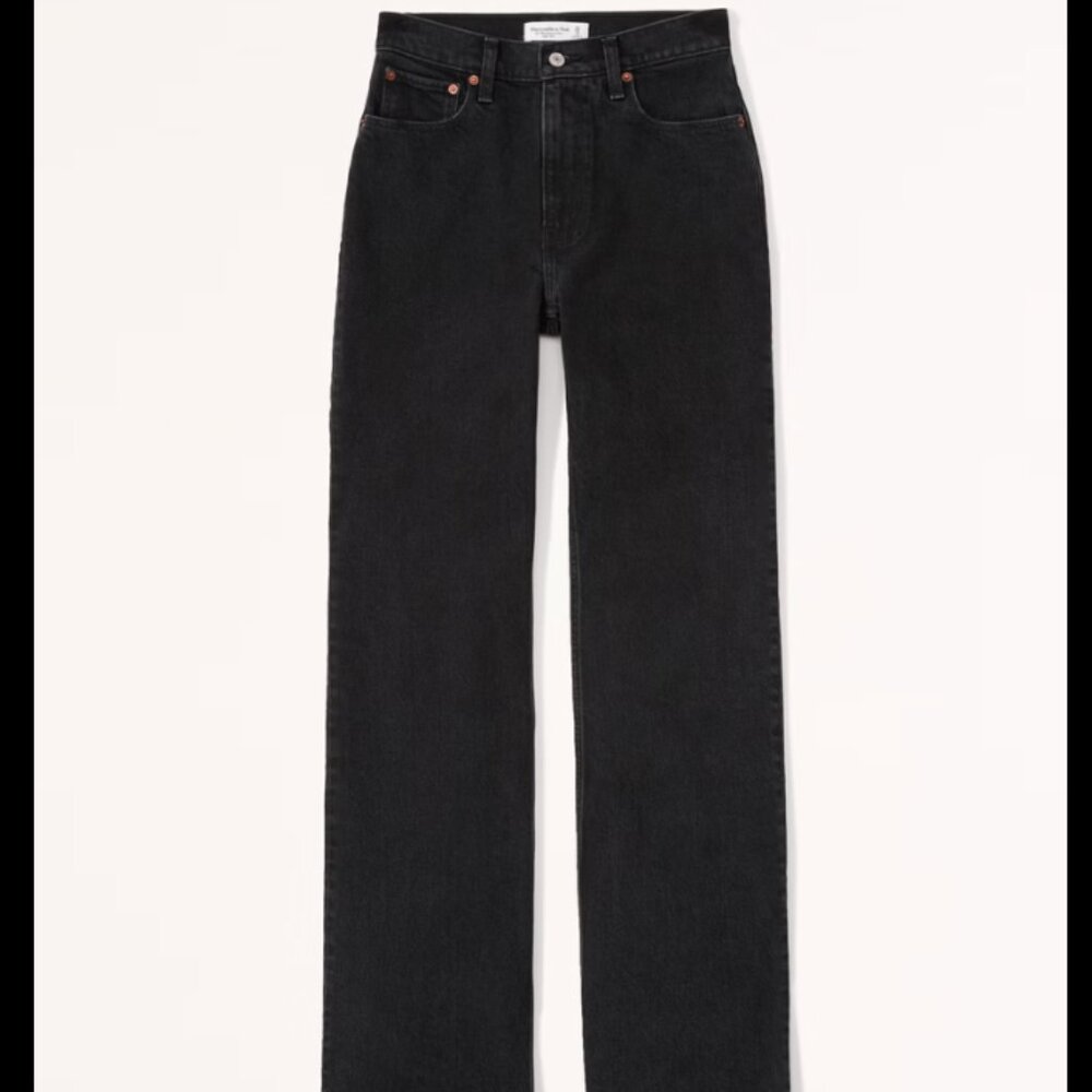 Abercrombie 90's Ultra High Rise Jeans - Faded black